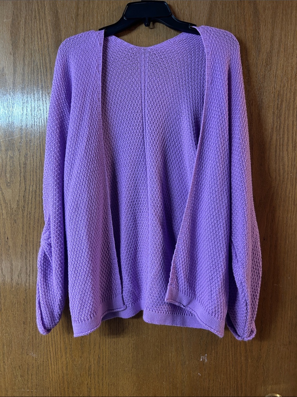 Lilac Large Women's Knit Cardigan